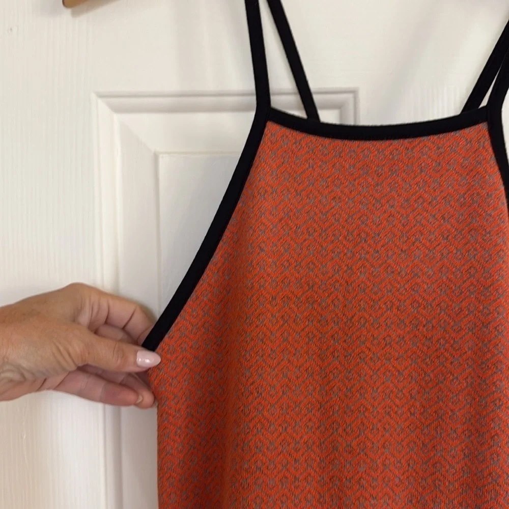 Zara Like New Orange Jacquard Knit Midi Dress Size XS - Picture 6 of 8